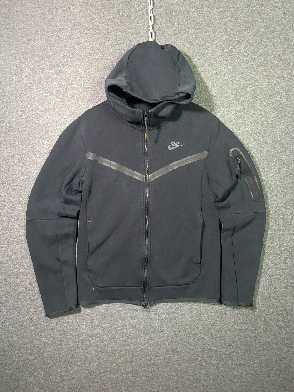 Nike Tech Fleece Full Zip Hoodie Jacket Mens Small Black CU4489-010⁠